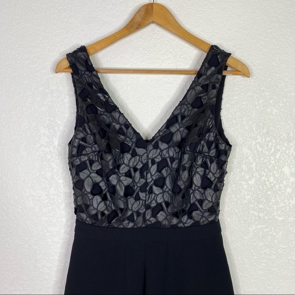 Sam Edelman Black Holly Double V Mini Dress Romper - Picture 3 of 9